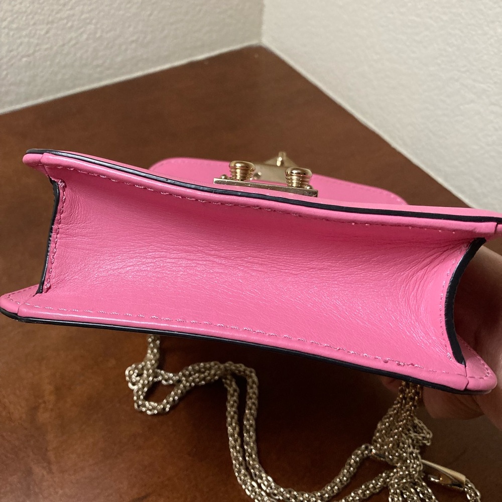 SOLD - Valentino Garavani mini glam lock rockstud shoulder bag in pink - Picture 8 of 12